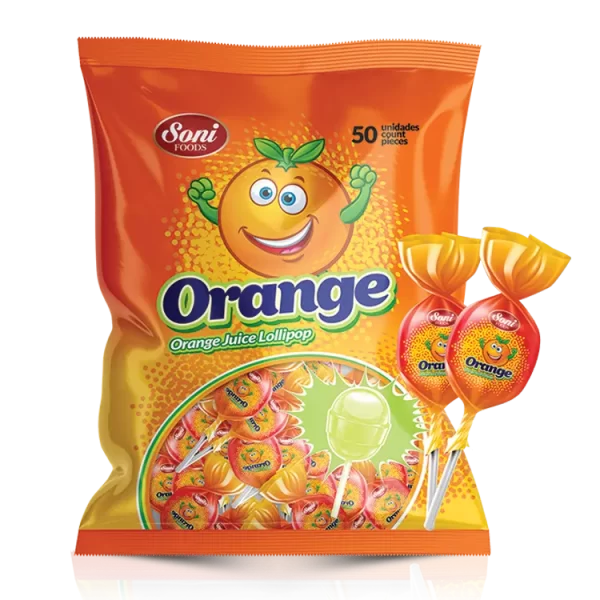 Orange Juice Lollipop - Soni Foods