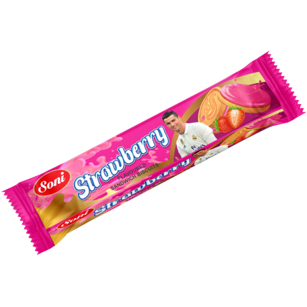 ronaldo cream biscuit strawberry